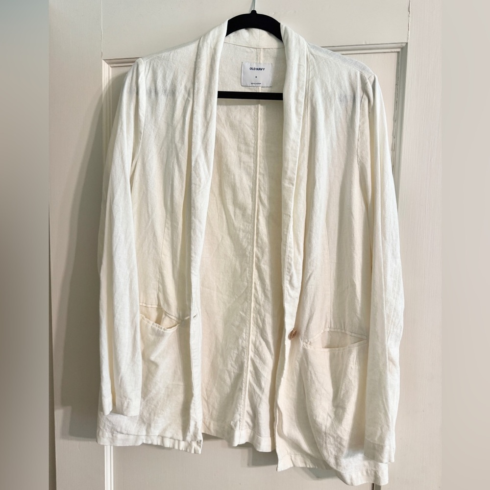 Old Navy Cream Blazer Lightweight Versatile